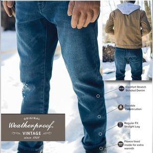 Men’s fleece lined Denim Jeans